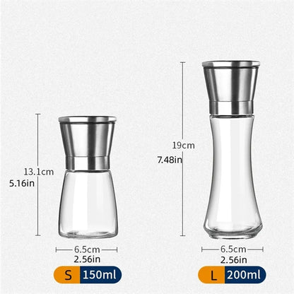 Stainless Steel Salt Pepper Grinder Tall Short Shaker