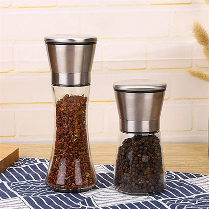 Stainless Steel Salt Pepper Grinder Tall Short Shaker