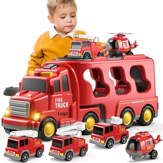 5 in 1 Carrier Truck Transport Cars for Toddlers 1-3