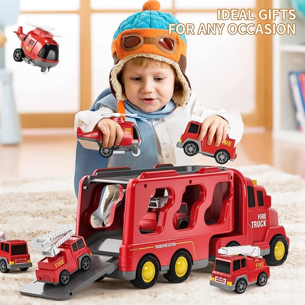5 in 1 Carrier Truck Transport Cars for Toddlers 1-3