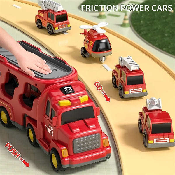 5 in 1 Carrier Truck Transport Cars for Toddlers 1-3