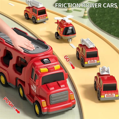 5 in 1 Carrier Truck Transport Cars for Toddlers 1-3