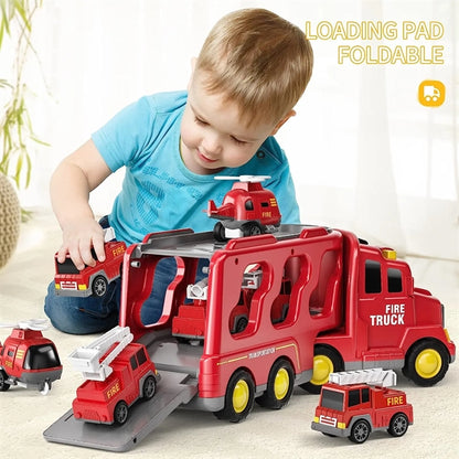 5 in 1 Carrier Truck Transport Cars for Toddlers 1-3