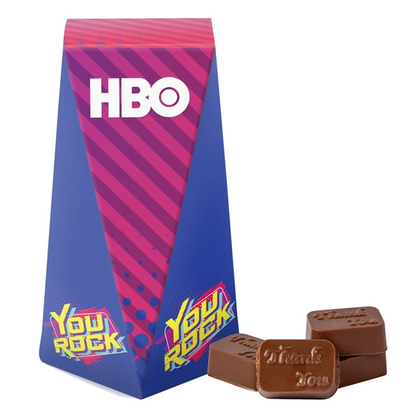 Dimensional Twist Box with Molded Chocolates