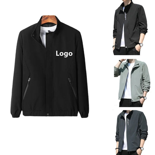 Men's Full-Zip Slim Fit Sportswear Casual Jacket