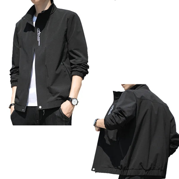 Men's Full-Zip Slim Fit Sportswear Casual Jacket