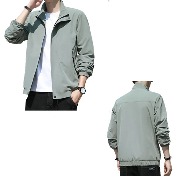 Men's Full-Zip Slim Fit Sportswear Casual Jacket