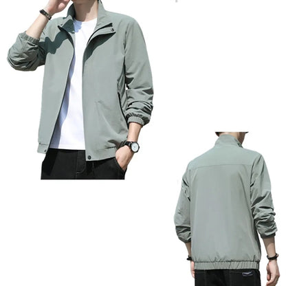 Men's Full-Zip Slim Fit Sportswear Casual Jacket
