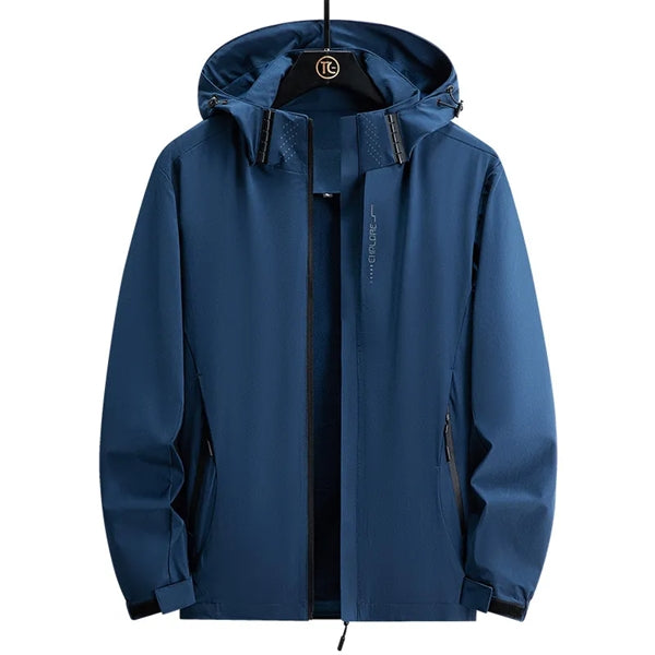 Full-Zip Waterproof Hooded Light Casual Hiking Jacket