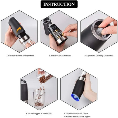Electric Pepper Grinder Set
