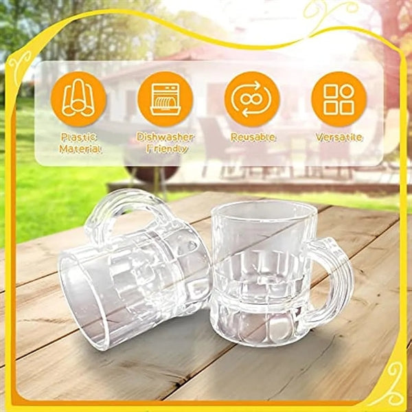 1oz Mini Plastic Beer Mug Shot Glass With Handle