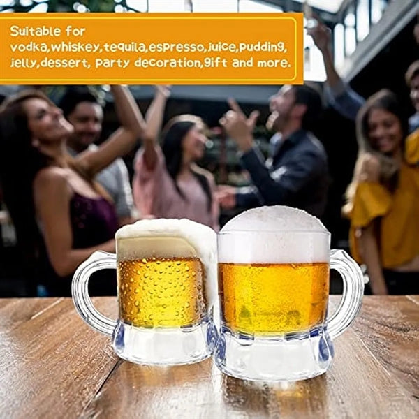 1oz Mini Plastic Beer Mug Shot Glass With Handle