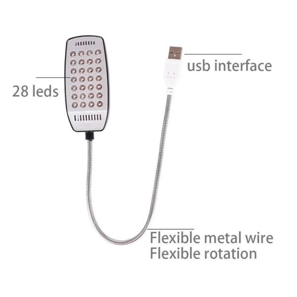Mini 28 LED Flexible USB Light Lamp