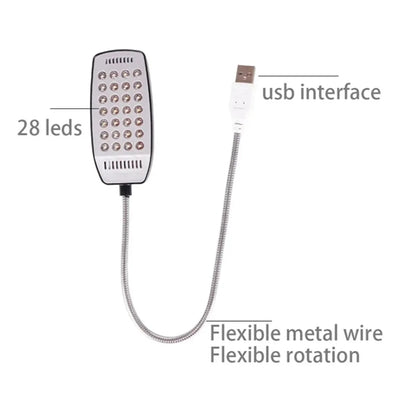 Mini 28 LED Flexible USB Light Lamp