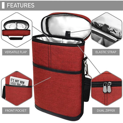 Double Bottle Wine Tote Carrier