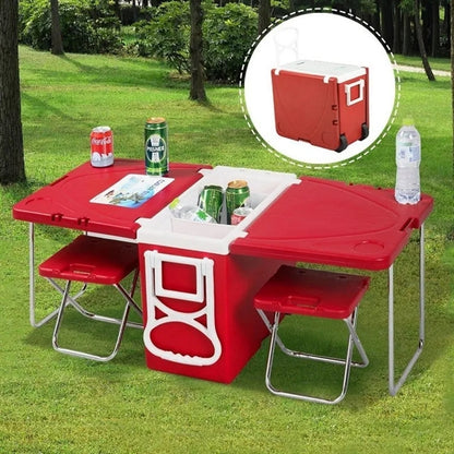 Outdoor Picnic Camping Rolling Cooler