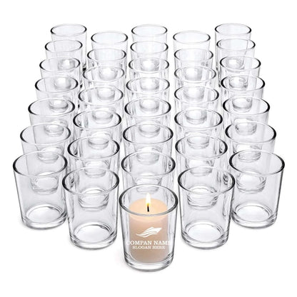 Clear Glass Candle Holder