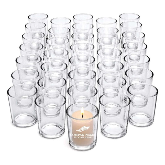 Clear Glass Candle Holder