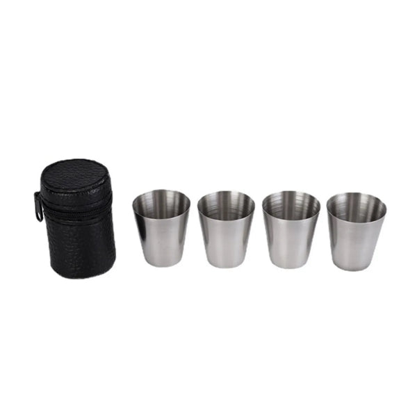 Stainless Steel 1oz Wine Shot Glass Set
