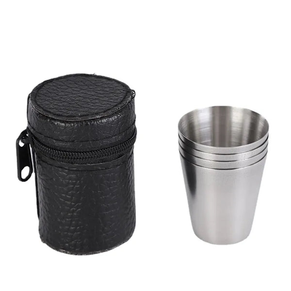 Stainless Steel 1oz Wine Shot Glass Set