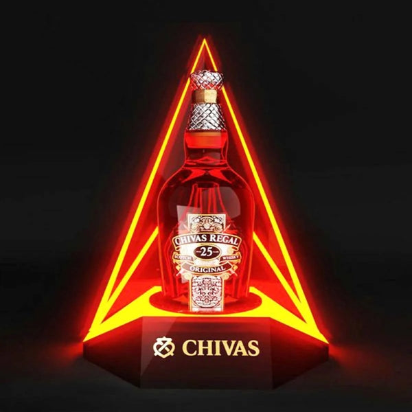 Custom Led Lighted Liquor Bottle Display Shelf