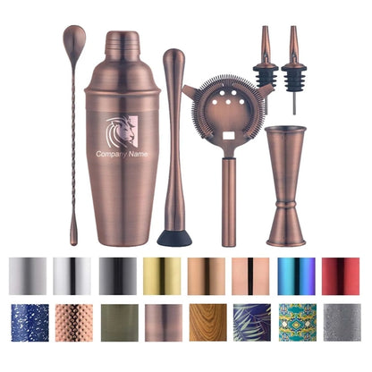 Vintage Stainless Steel Cocktail 7-Piece Set