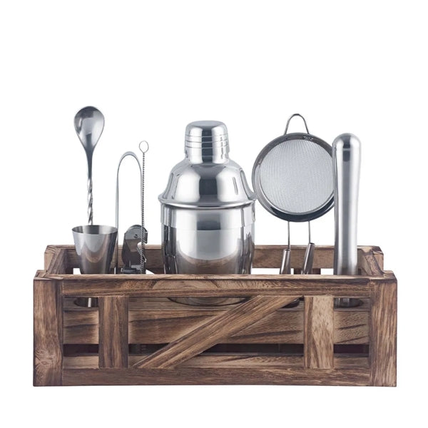 Vintage Stainless Steel Cocktail 7-Piece Set