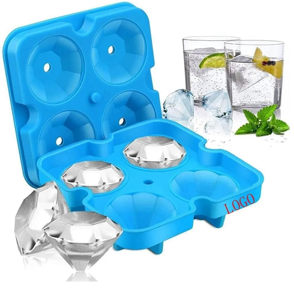 Silicone Ice Cube Tray Diamond Maker Molds BPA Free