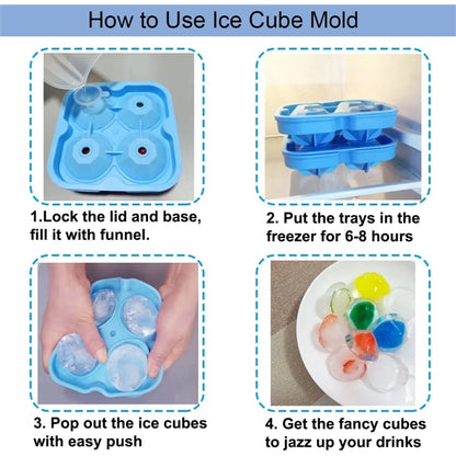 Silicone Ice Cube Tray Diamond Maker Molds BPA Free