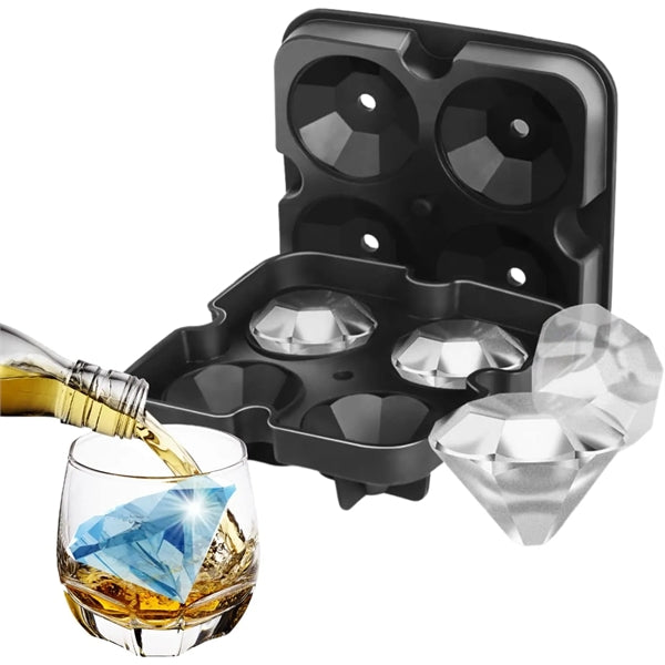 Silicone Ice Cube Tray Diamond Maker Molds BPA Free