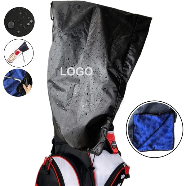 2-in-1 Golf Towel & Bag Rain Hooded Cover