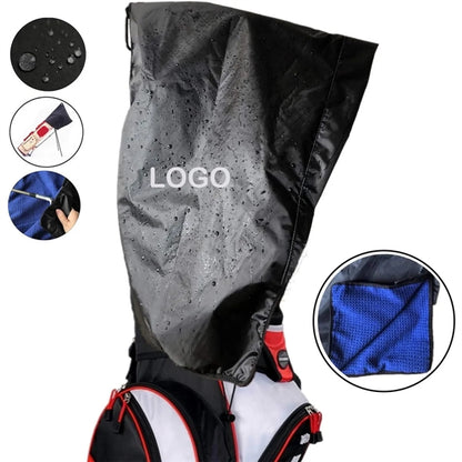 2-in-1 Golf Towel & Bag Rain Hooded Cover
