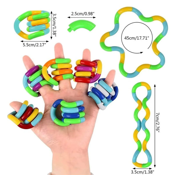 Multicolored Tangles Fidget Brain Imagine Tool Sensory Toy