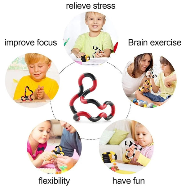 Multicolored Tangles Fidget Brain Imagine Tool Sensory Toy