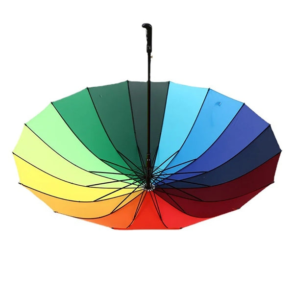 Rainbow Umbrella Long Handle Straight Anti-UV Parasol