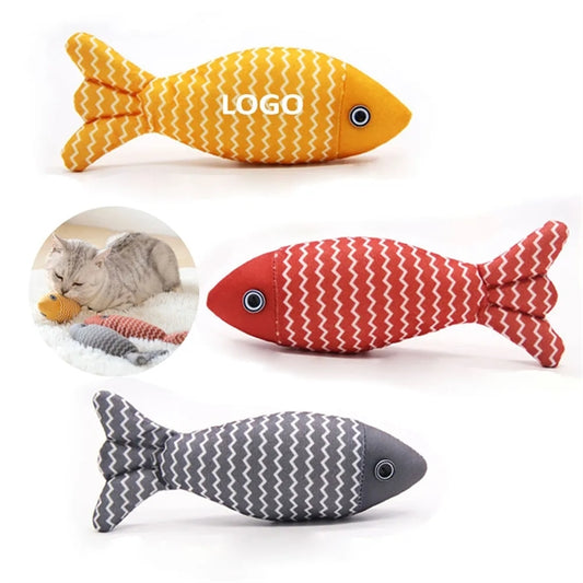 Lint Fish Catnip Cat Teething Kitty Stuffed Toys