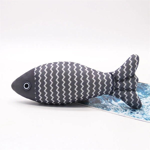Lint Fish Catnip Cat Teething Kitty Stuffed Toys