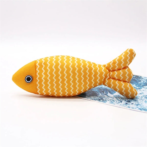Lint Fish Catnip Cat Teething Kitty Stuffed Toys