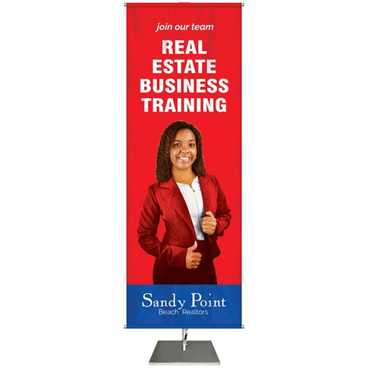 23" x 65" Display Stand with Premium Polyester Banner