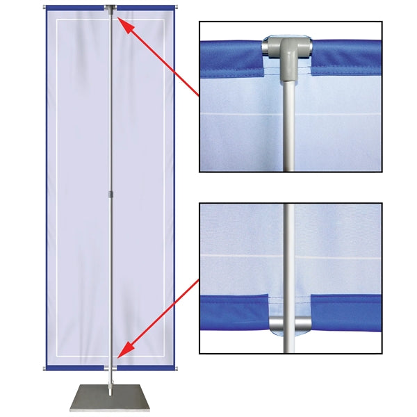 23" x 65" Display Stand with Premium Polyester Banner