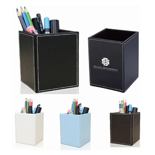 Square Leather Pen Holder