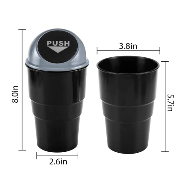 Automotive Cup Holder Trash Can