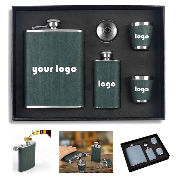 301-400ml Portable Flagon Hip Flask set