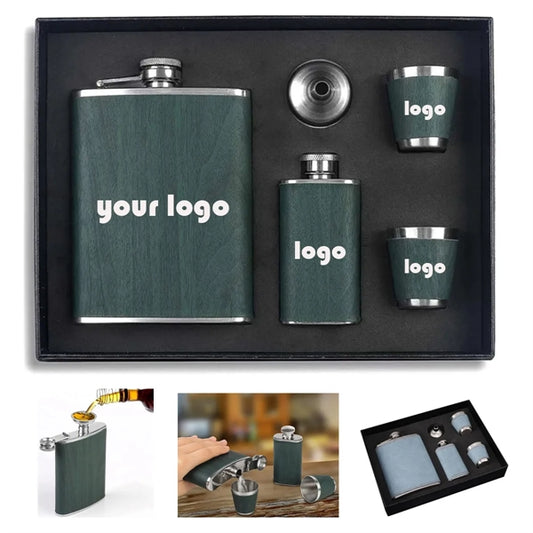 301-400ml Portable Flagon Hip Flask set