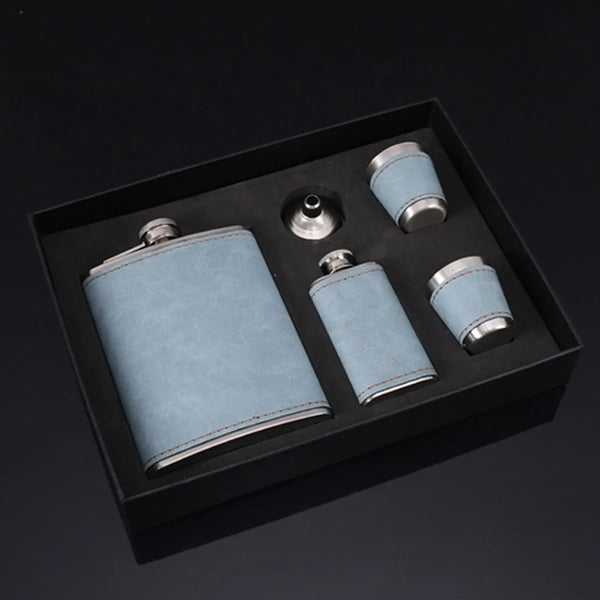 301-400ml Portable Flagon Hip Flask set