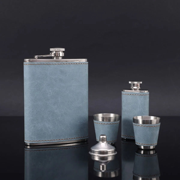 301-400ml Portable Flagon Hip Flask set