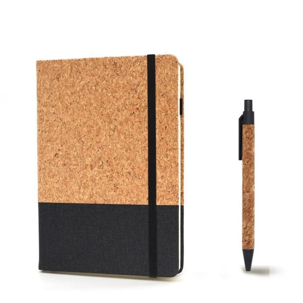 Eco Natural Cork Hardcover A5 Notebook and Pen Set