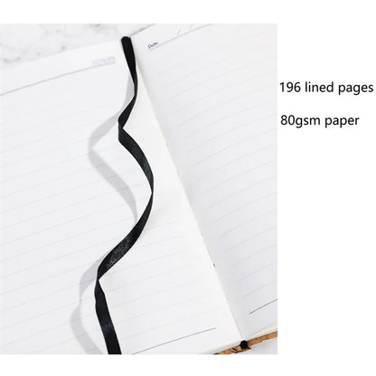A5 Lined Cork Journal Notebook with Pen Loop