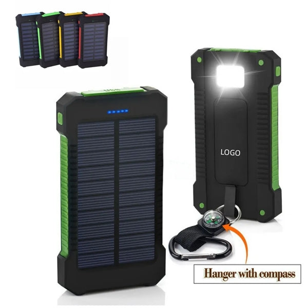 10000mAh Solar Power Bank With Compass