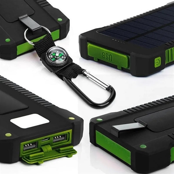 10000mAh Solar Power Bank With Compass